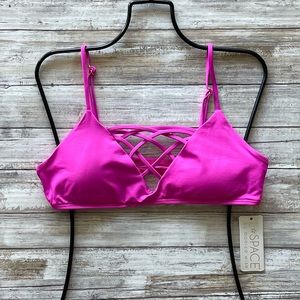 L*Space Bright Fuchsia JAIME Bralette Bikini Top